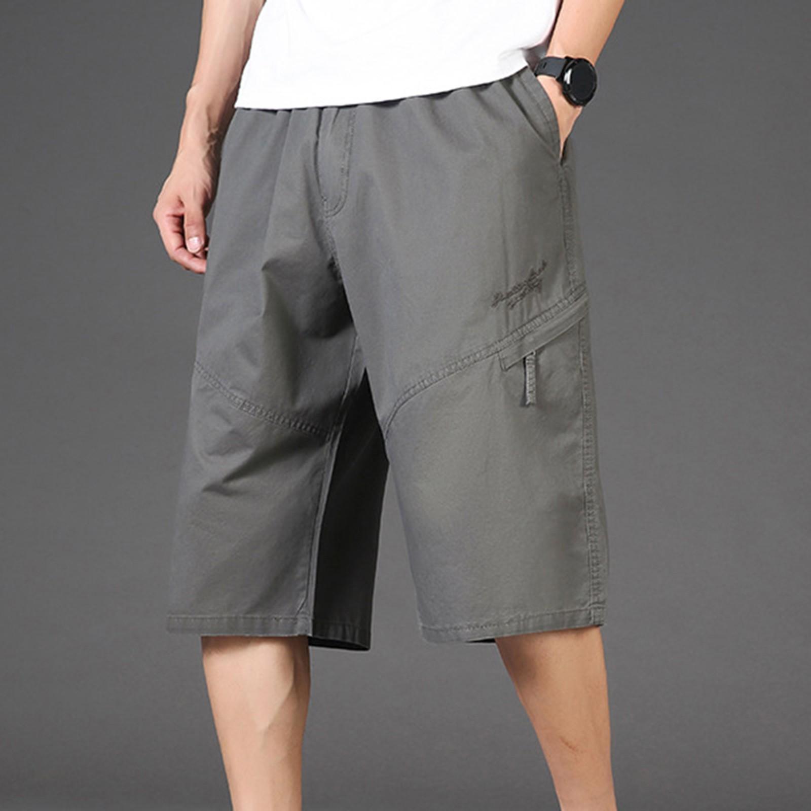 

Мужские летние шорты-карго с несколькими карманами, повседневные укороченные брюки, быстросохнущие спортивные брюки средней длины XXXL