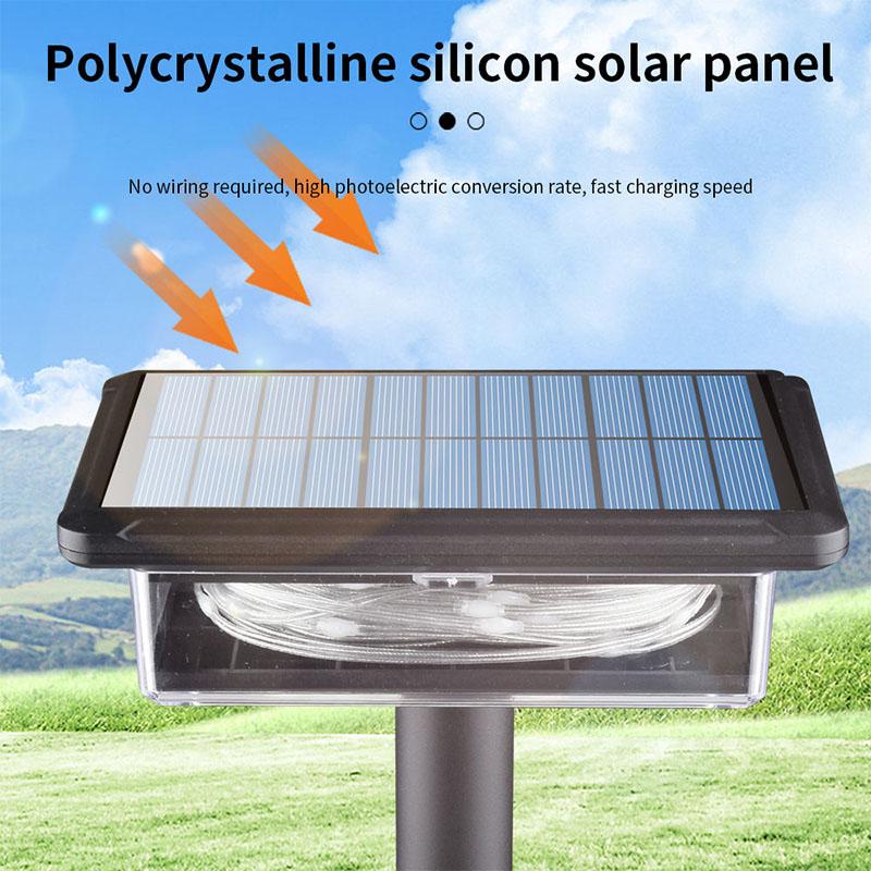 LED Solar String Lights Fairy Camping String Lamp Waterproof LED Outdoor Solar Garden Lawm Lights for Party Pergola Backyard