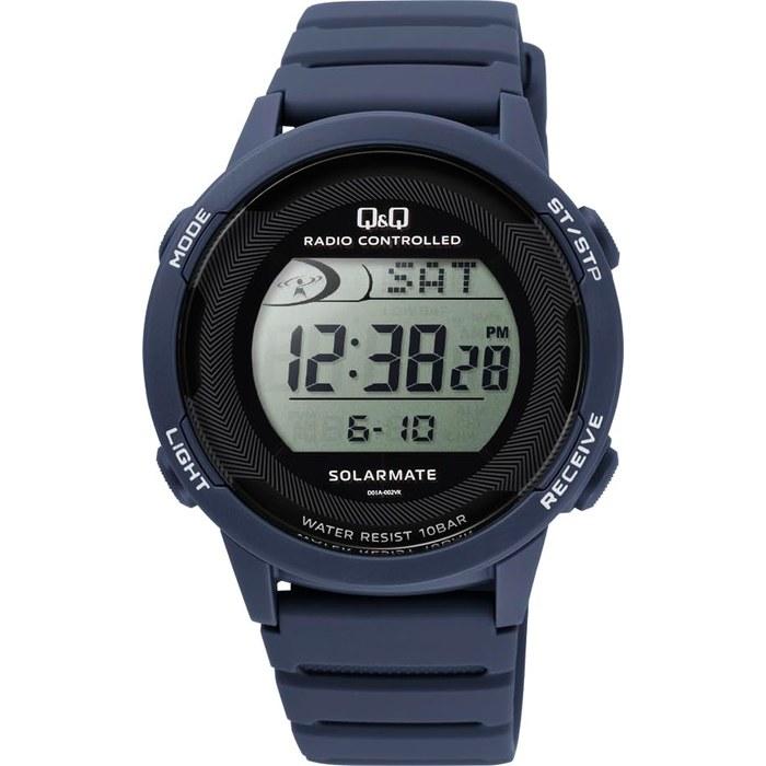 [Citizen Q&Q] Digital Watch, Radio Solar, Waterproof, Date, Urethane Band, D01A-005VK, Men s, Blue