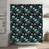 Seashell Jellyfish Blue Shower Curtain Waterproof Fabric Bathroom Decor with Hooks Ocean Life Print Home Decoration Gift for Her