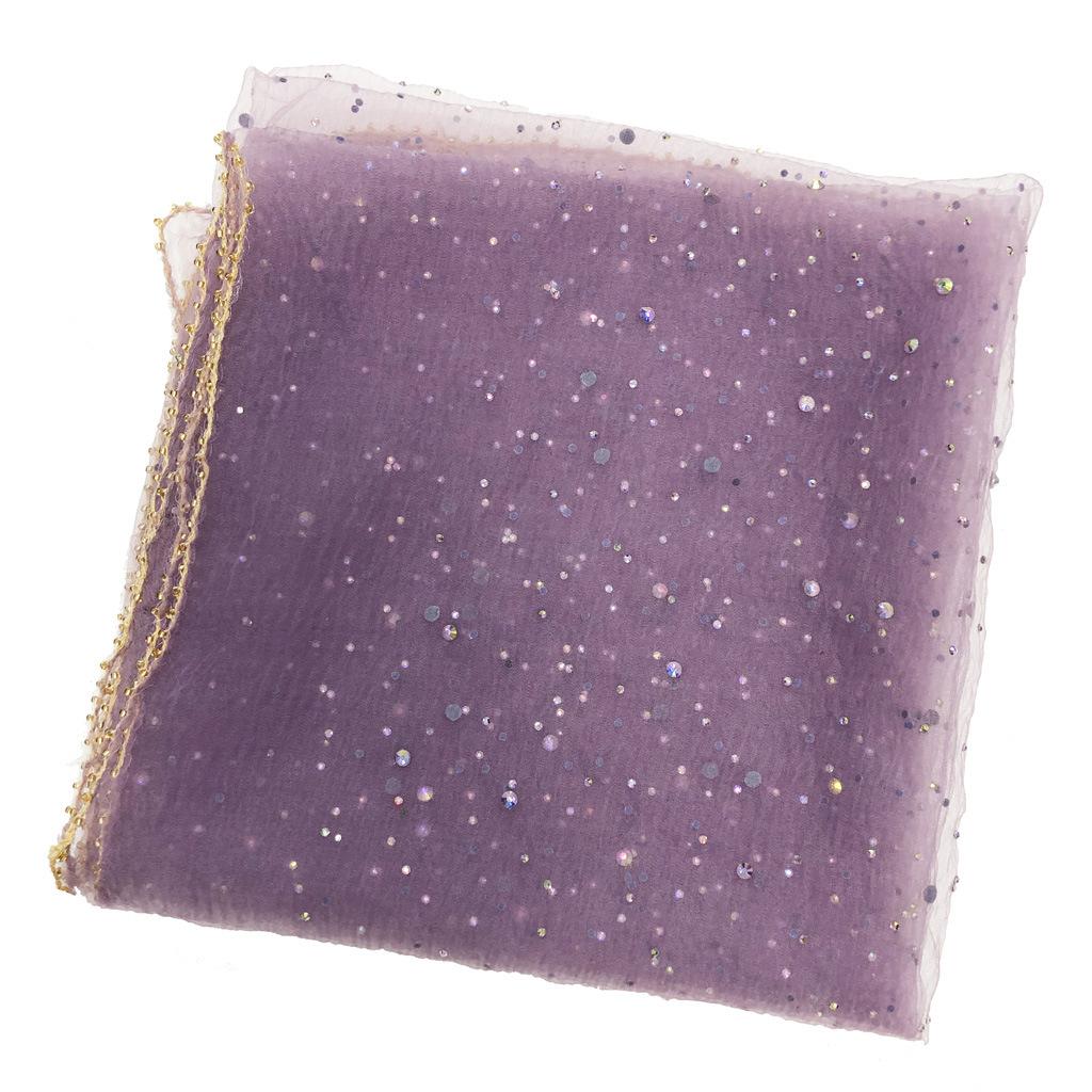 Modisches buntes Pailletten-Bandana 80cm*80cm Ultra-dünnes atmungsaktives Kopftuch Sommer Sonnenschutz