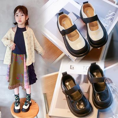 Spring and Autumn New British Style Princess Shoes Non-slip Comfortable Soft Sole Color Matching Fashion Girls' Leather Shoes