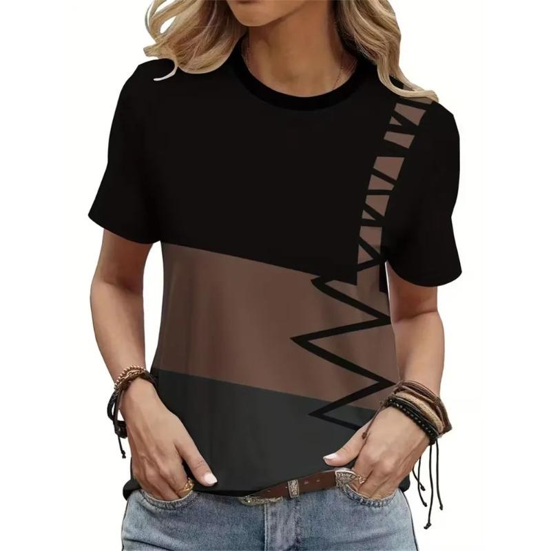 3D Printed Women's T-Shirt Summer Breathable Versatile Fashion Tops