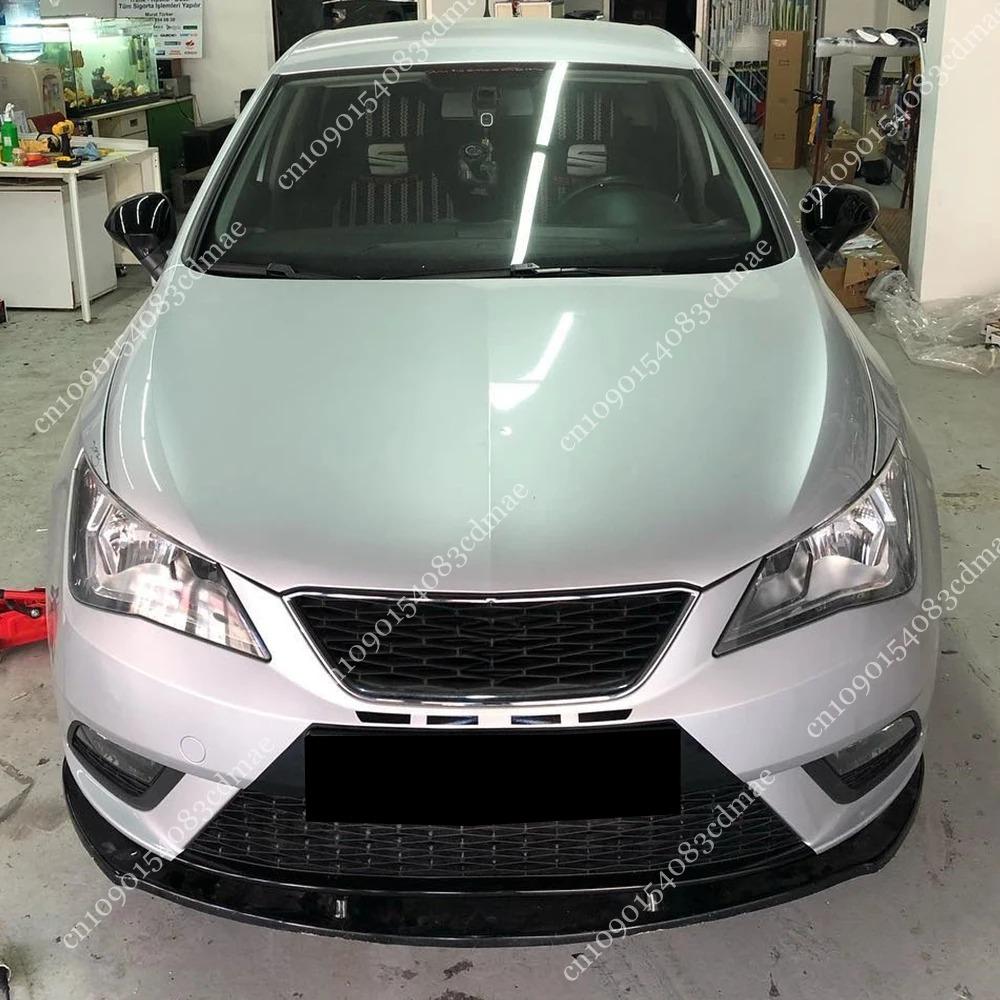 Para Seat Ibiza IV 2013-2016 MK4 6J Cupra SC ST TSI TDI FACELIFT Pala Frontal Divisor de Parachoques Labio Difusor Modificado Kit de Carrocería de 3 Piezas