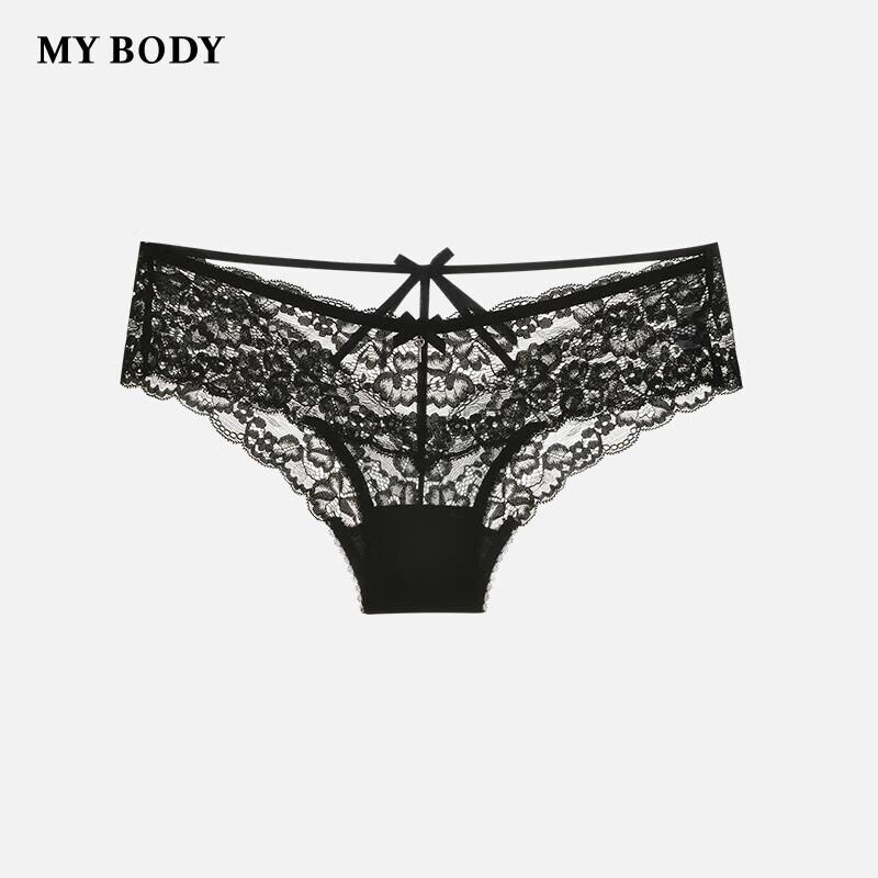 

Женские дышащие кружевные трусы-слипы с V-образной талией и низкой посадкой mybody XL