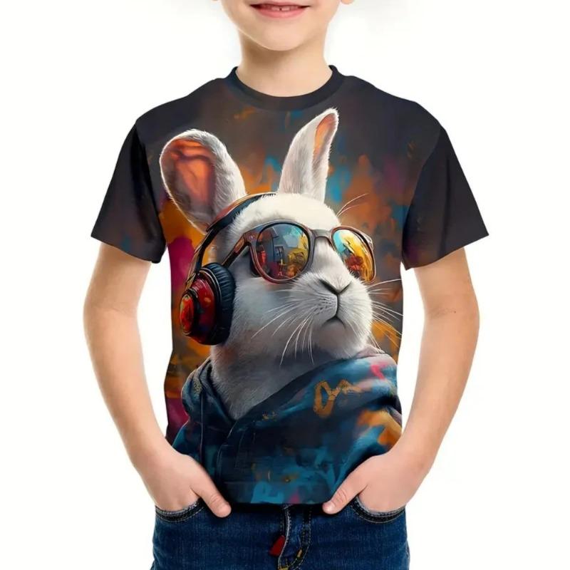 

Clothing for Boys Cartoon Character 3D Printing Summer Casual Comfortable Round Neck Short Sleeve Body Shirt Children s T-Shirt 160