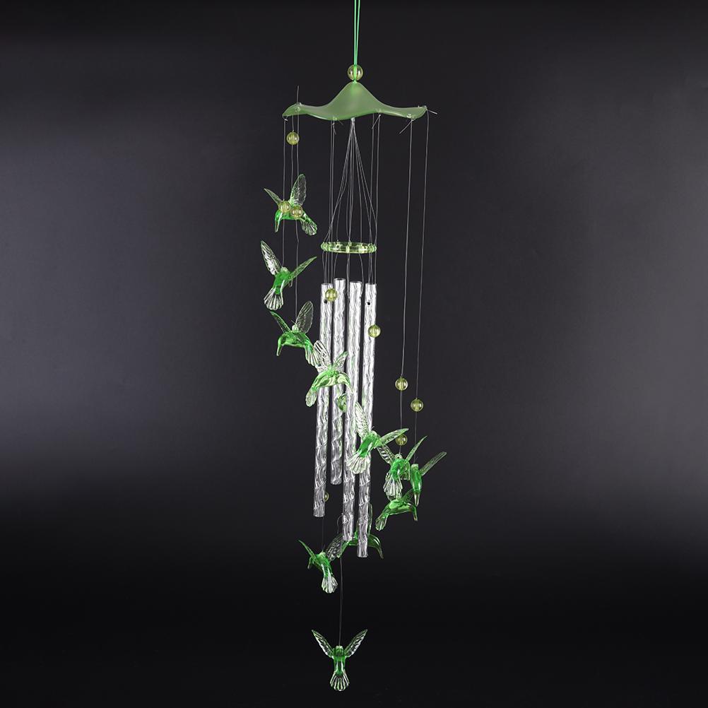 1PCS DIY Lover Valetines Gifts Plastic Dophin Wind Chime Bell Garden Living Decor Ornament Home Garden Decor