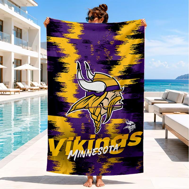 Vikings Teamgeist Strandtuch, Schnelltrocknend, Pflegeleicht, Geeignet für Fitness und Strandurlaub, Sport-Essential