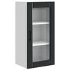 Wall Mounted Glass Cabinet PORTO Black 40 X 31 X 80 Cm Particleboard