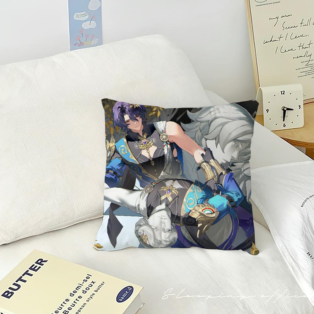 Classic Game Honkai Star Rail Dr. Ratio Sofa Living Room Bedroom Headboard Backrest Cushion Square Cushion Nap Time Pillow Case