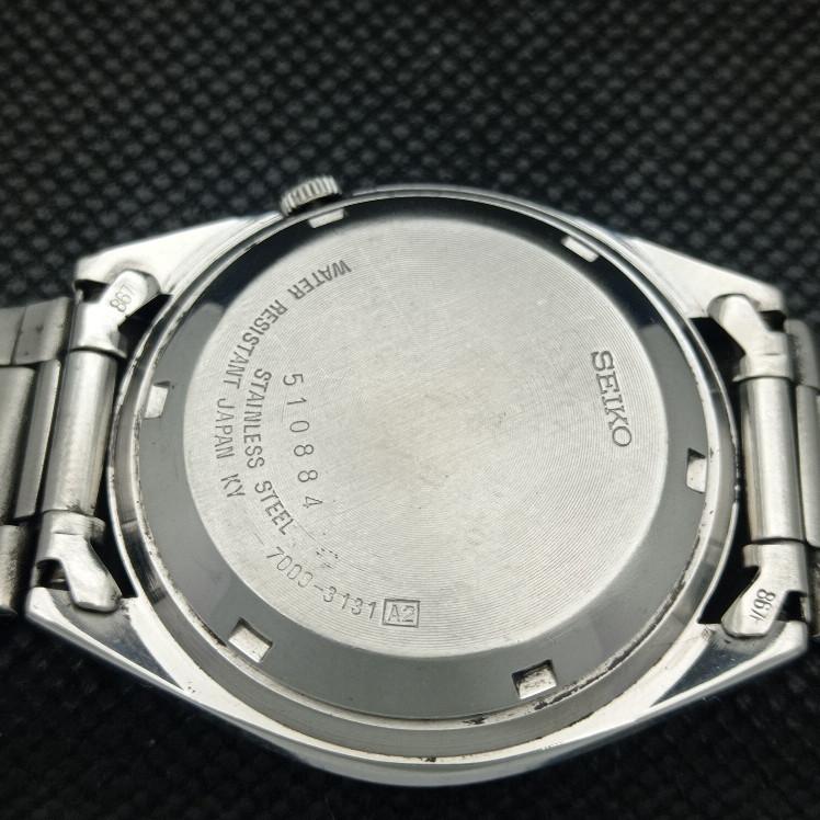 USED VINTAGE SEIKO 5 AUTOMATIC JAPAN MENS DAY/DATE BLACK WATCH 608g-a316347-9 SKU608g-a316347