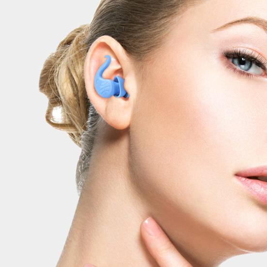 1 Pair Swimming Ear Plugs Reduction Work Washable Reusable Noise Waterproof Silicone Study Sleeping Bathing