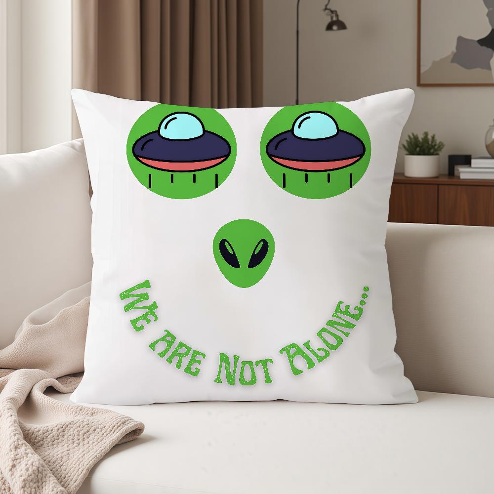 UFO Wir Kommen Zum Feiern Lustige Außerirdische Kissenbezüge Geeignet für Schlafzimmer Wohnzimmer Autos Heimdekoration