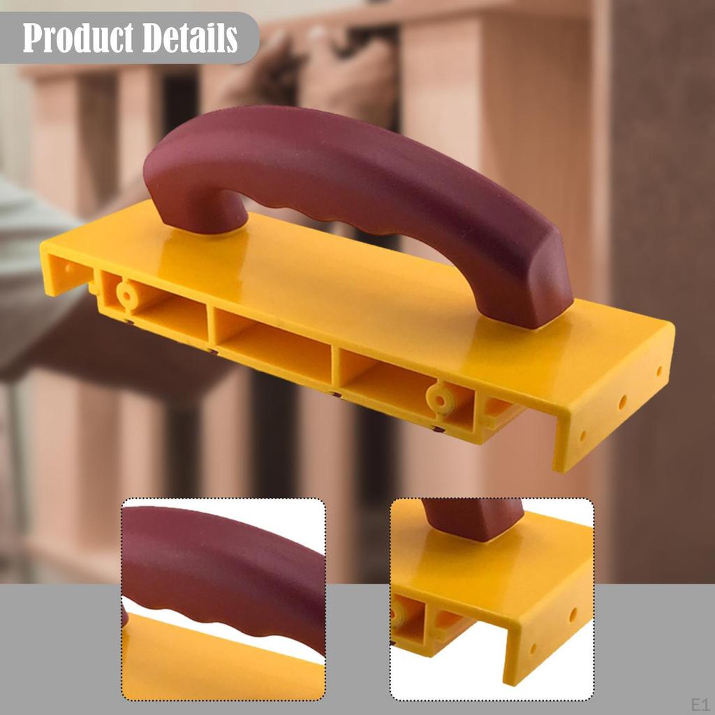 Woodworking Table Saw Push Block Comfort Grip 25.5x8.2cm Sturdy with 3 Way Force System Yellow/Red
