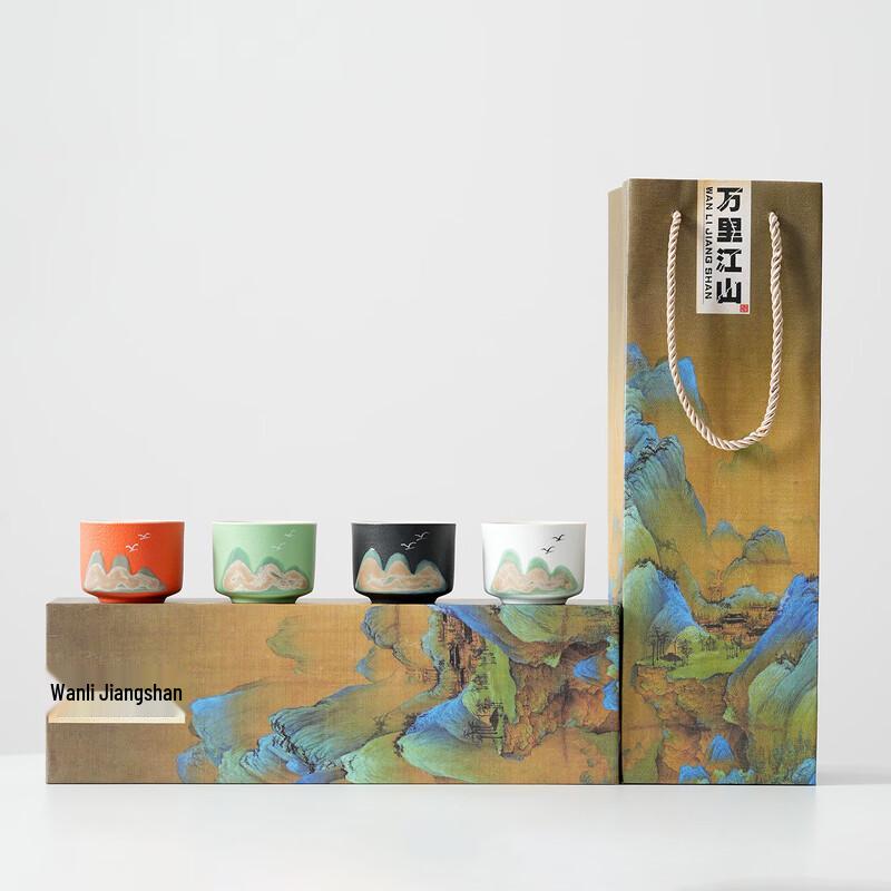 Taku Qiao Chinese Style Ceramic Teacup Gift Set