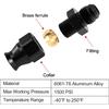 EVIL ENERGY 6AN Male to 3/8" Hardline Compression Fitting Adapter Aluminum Black 2PCS