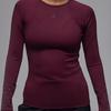 Jordan Solid Logo Round Neck Quick-Dry Long Sleeve Raglan T-Shirt Women Tops Deep-Red FN5111-681