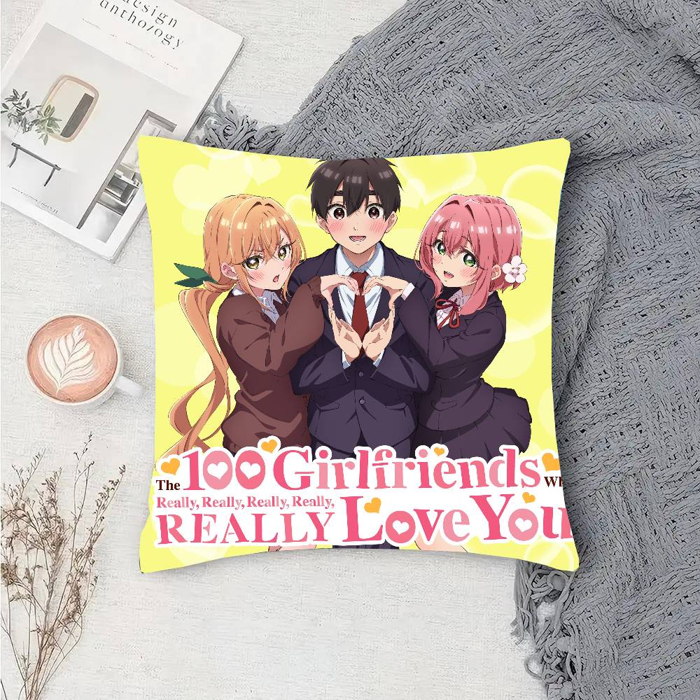 The 100 Girlfriends Who Really, REALLY Love You Anime Pillow Case Sofa Cushion Cover Room Home Decorati