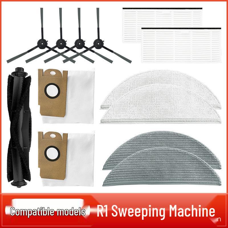 Compatible Accessories for Lydsto R1: Main Brush, Roller Brush, Side Brush, Filter Core, Mop, Dust Bag