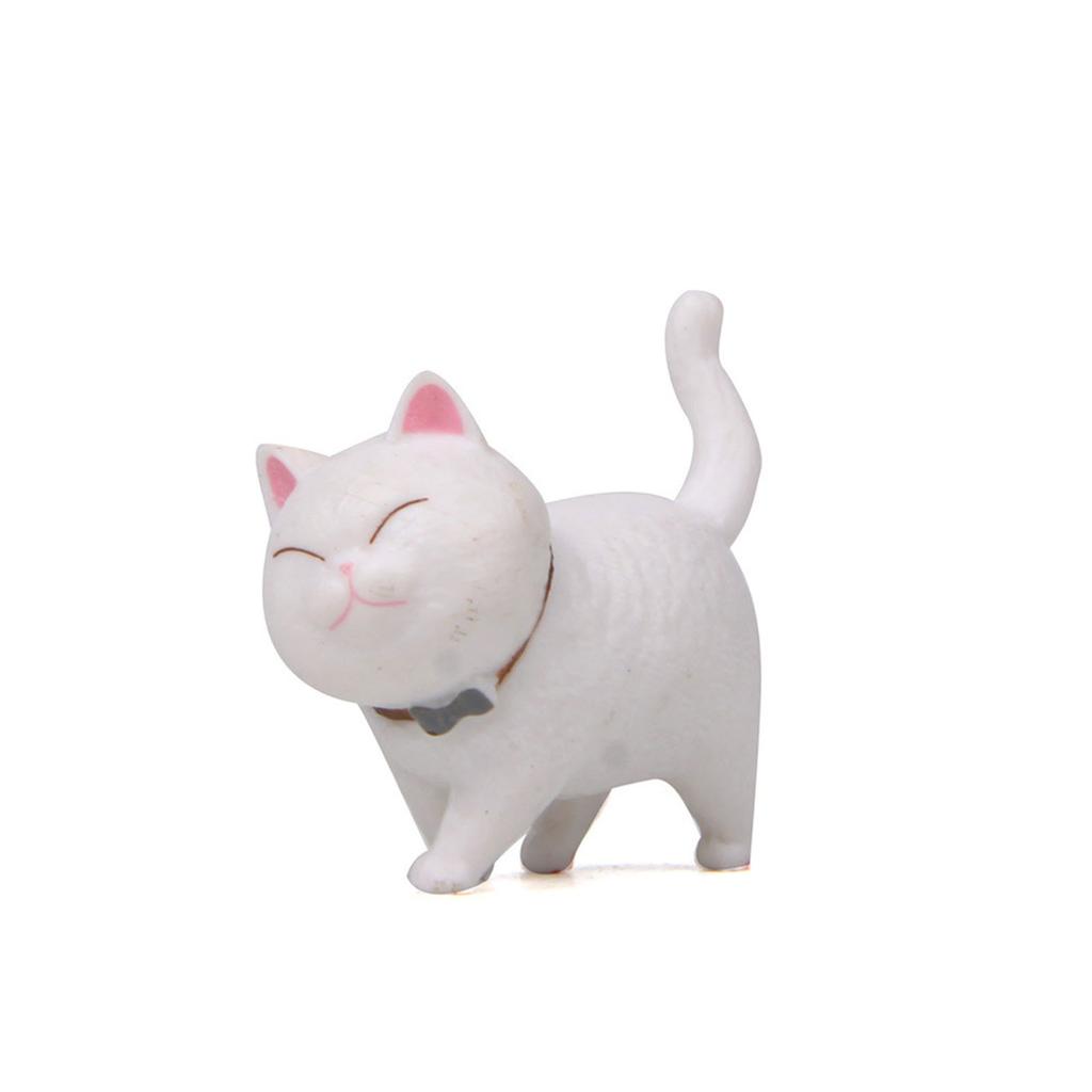 9pcs/set Mini Cute Cat Ornaments Kawaii Kitten Figurines For Birthday Gifts Home Decoration Desktop Model Garden Decor Accessories