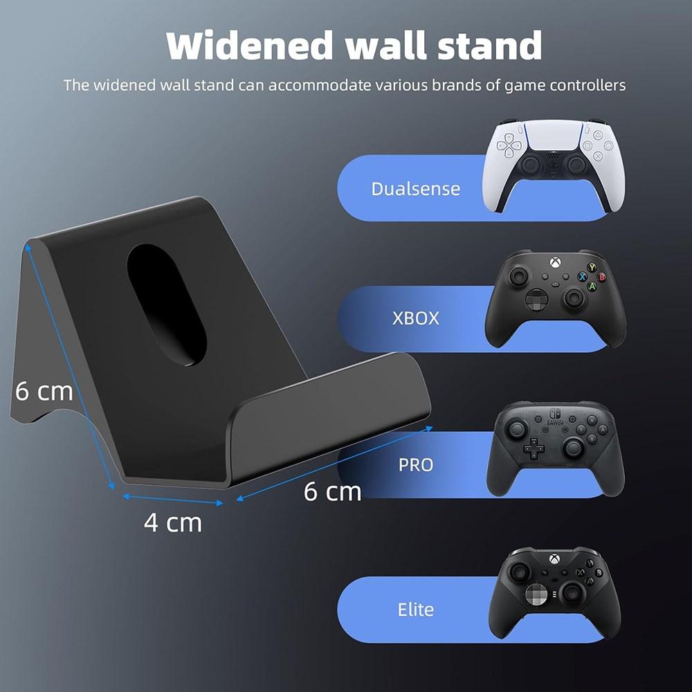 Wall Mount Stand Kit Steel Bracket for Playstation 5/PS5 Slim Console with Controller Hanger Hook Holder for PS5 Accessories
