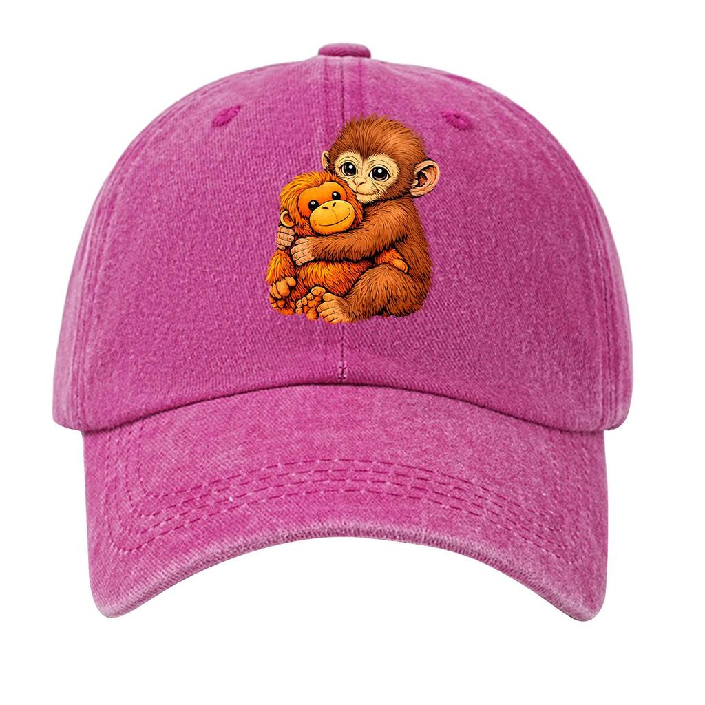 Boné de Beisebol de Algodão Lavado com Topo Mole Desgastado Estampado Chapéu Jeans para Homens, Chapéu Retrô Europeu e Americano