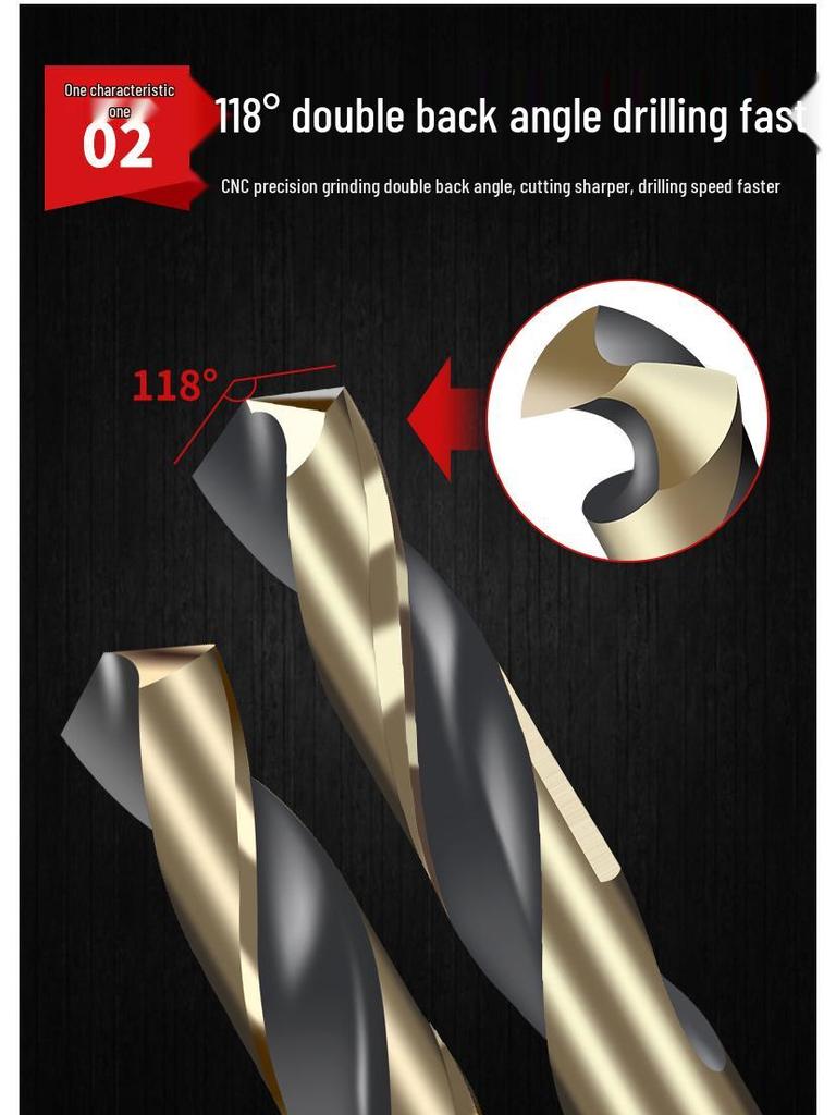 12mm High Hardness Twist Drill Bit Set for Iron, Stainless Steel, and Woodworking
