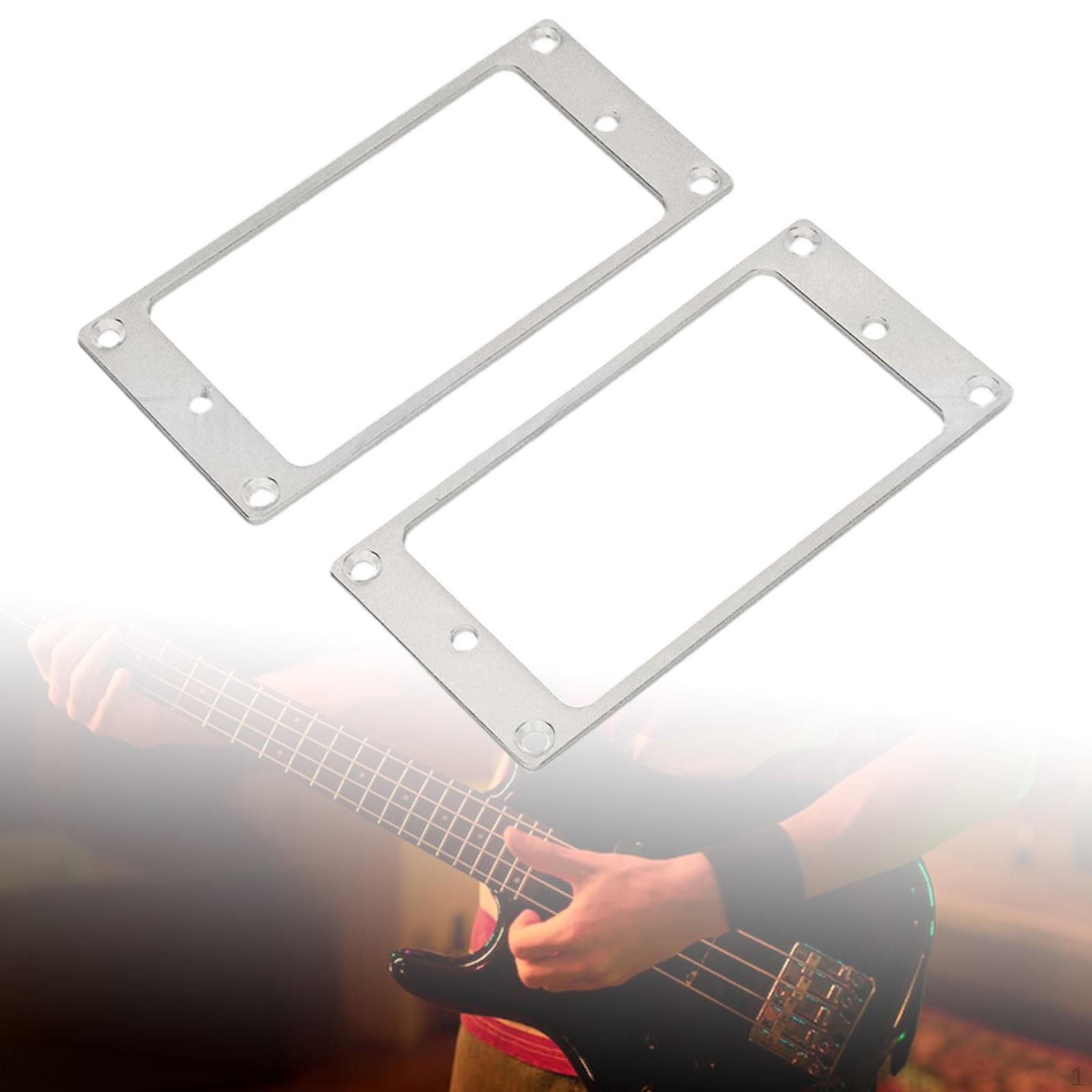 

2 Pieces Humbucker Pickup Frame Mounting for Electric Guitar with Screws серебряный