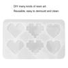 DIY Heart Shape Mould Reusable 3D Silicone Mould for Aromatherapy Tablets Balm Soap