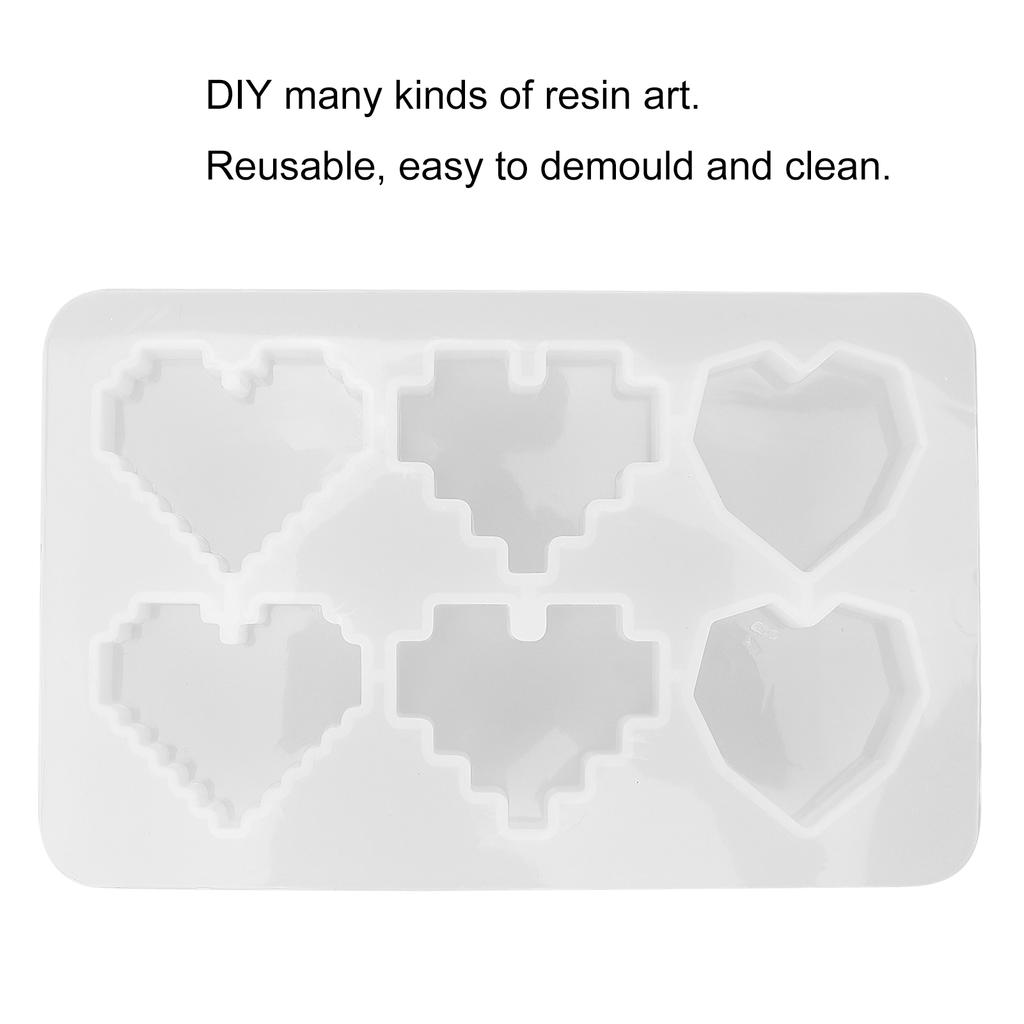 DIY Heart Shape Mould Reusable 3D Silicone Mould for Aromatherapy Tablets Balm Soap