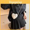 Fashionable Heart Shape Crossbody Messenger Bag Trendy Pu Leather Shoulder Bag