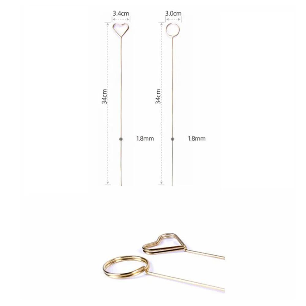 Heart DIY Flower Bunch Message Card Stand Wedding Birthday Postcard Clip Inserting Rod Card Holder Party Decoration