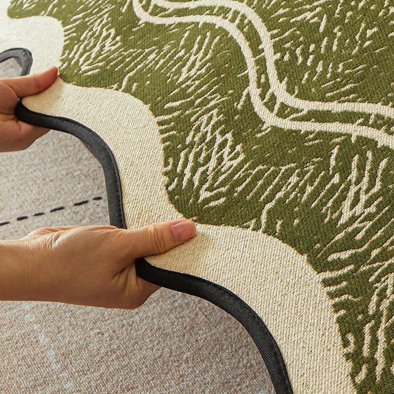 Special-Shaped Sofa Cushion Universal In All Seasons  Irregular Straight Leather Sofa Seat Cushion One Piece Sofa Cover Non-Slip