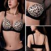 Sexy Leopard Print Front-button Bra for Small Breasts Push-up Bra for Side Breasts and Anti-sagging No Steel Ring Seamless Back Bra