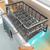 Kitchen Spice Storage Shelf with Drainage Rack, Installation Sink Organizer, Tap-Mounted Shelf for Home Kitchen Accessories