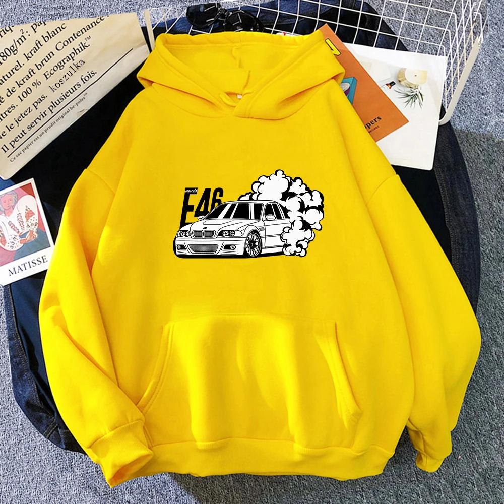 2022 Winter E46 Car Hoodies Spring/Autumn Women Tops Aesthetic Clothes Fashion Men Sweatshirt Graphic Hoodie Harajuku Sudaderas