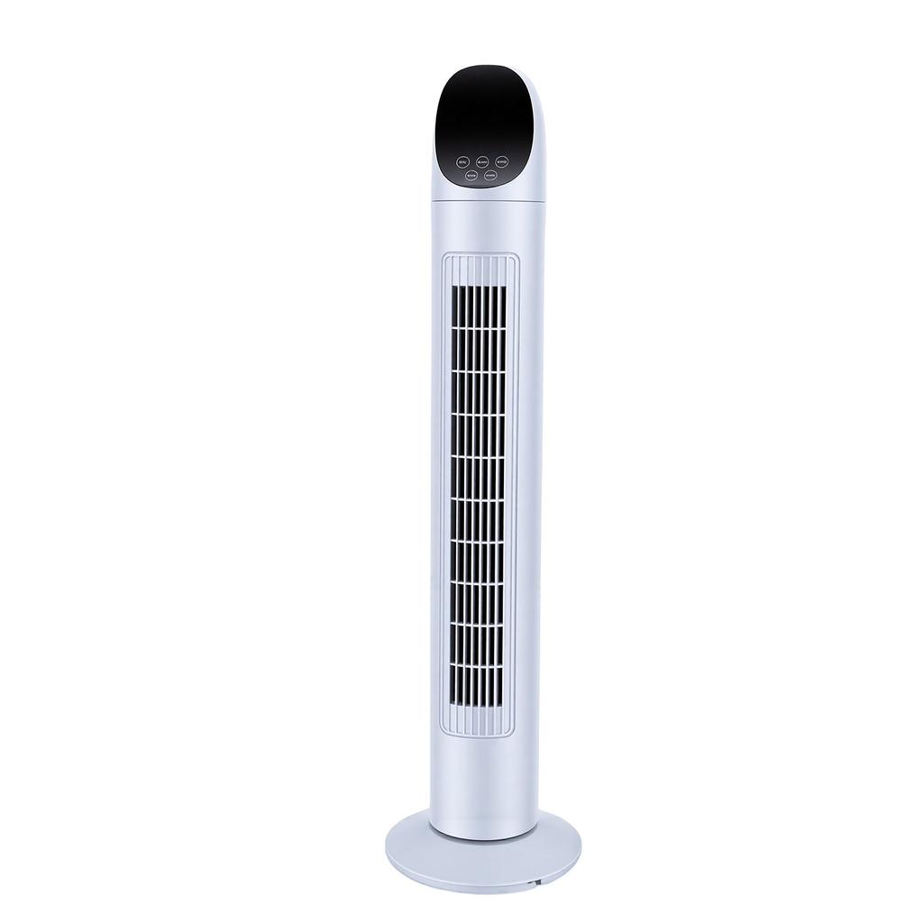 Oscillating Tower Fan 3 Speeds Quiet Bladeless Standing Fan with 7.5H Timer for Home Office Indoor