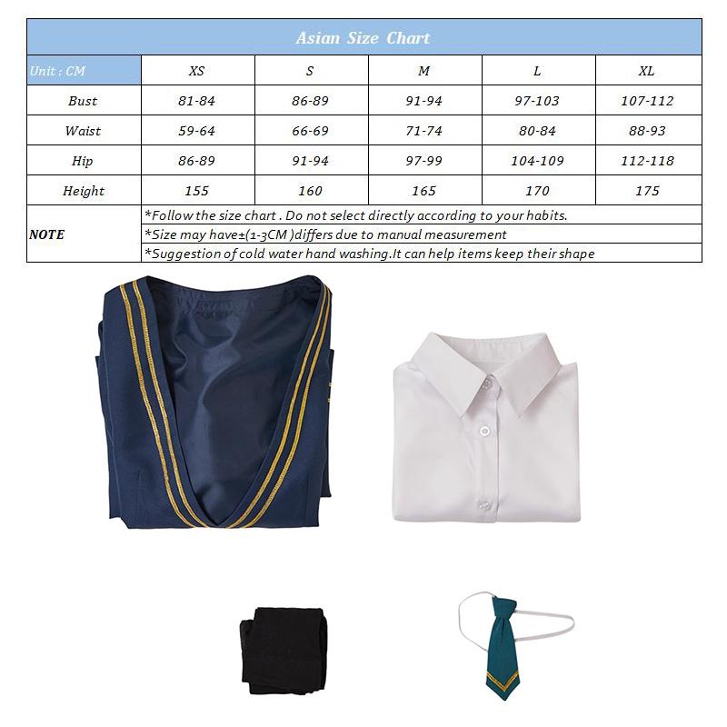 Witch Watch Nemu Miyao Cosplay Costume Women School Uniform Halloween Carnival Cosplay Outfits Full Set