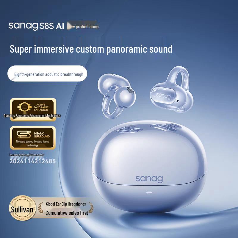 Sena S8SAI 2025 Bluetooth Ear-Clip Air Conduction Open-Ear Sports Earphones