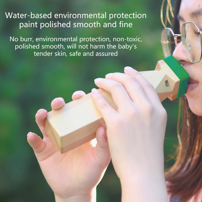 Drewniany Gwizdek Pociągowy Imprezowy Hałasujący Gwizdek Pociągowy Flet Gwizdek Dziecięcy Instrument Muzyczny Orffa Zabawka Prezenty Urodzinowe dla Dzieci