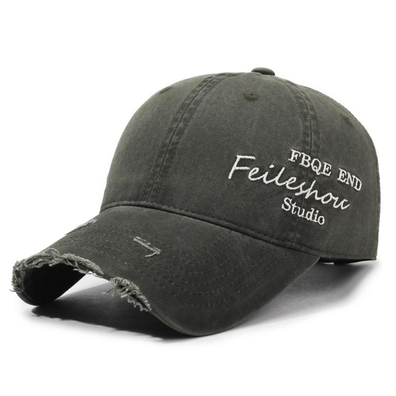 Side Letter Embroidered Holes Baseball Cap Men Women Sun Hat