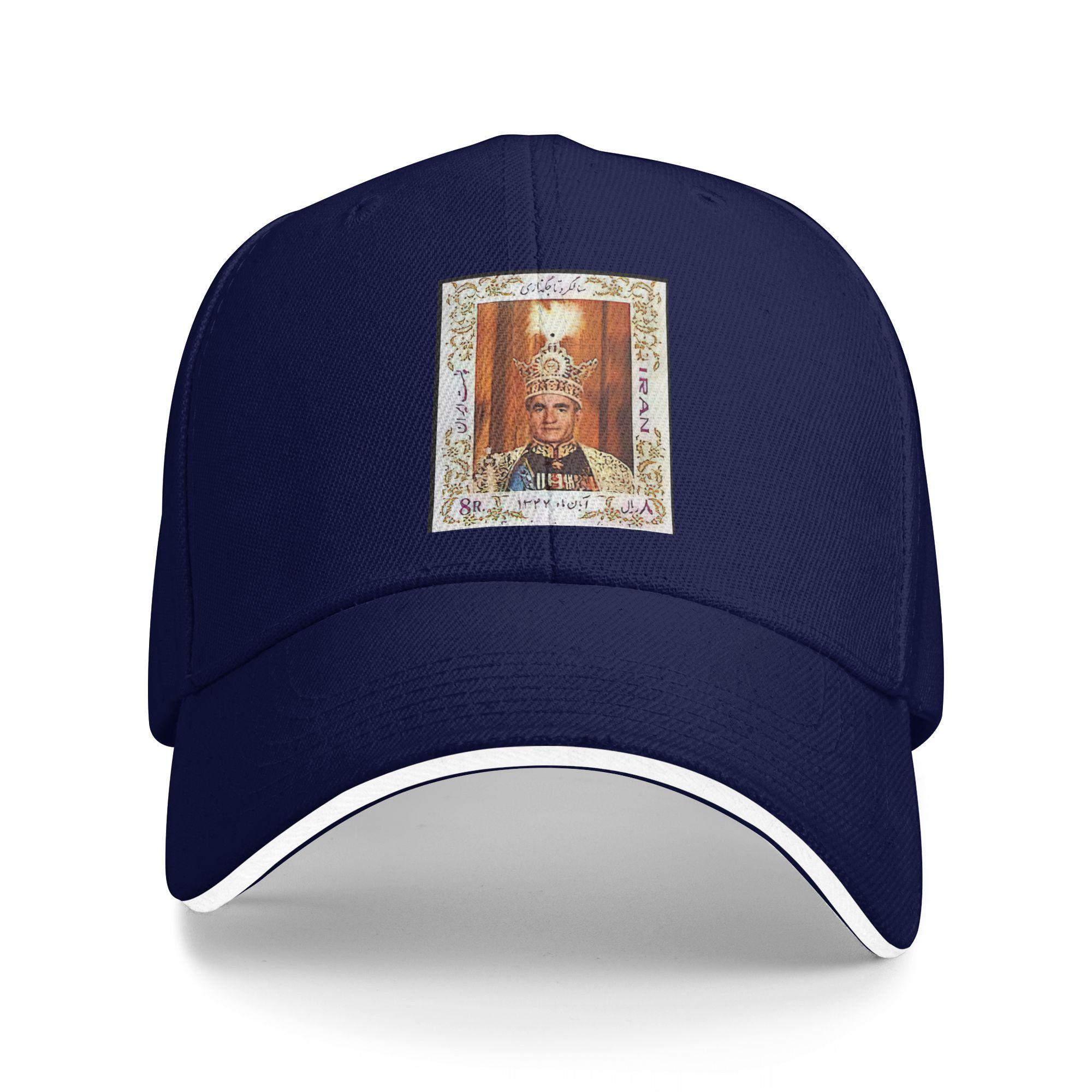 

Summer Mohammad Reza Pahlav Baseball Cap Outdoor Sport Stylish Design Sun Trucker Hat Women Men High Quality Baseball Caps One Size темно-синього кольору
