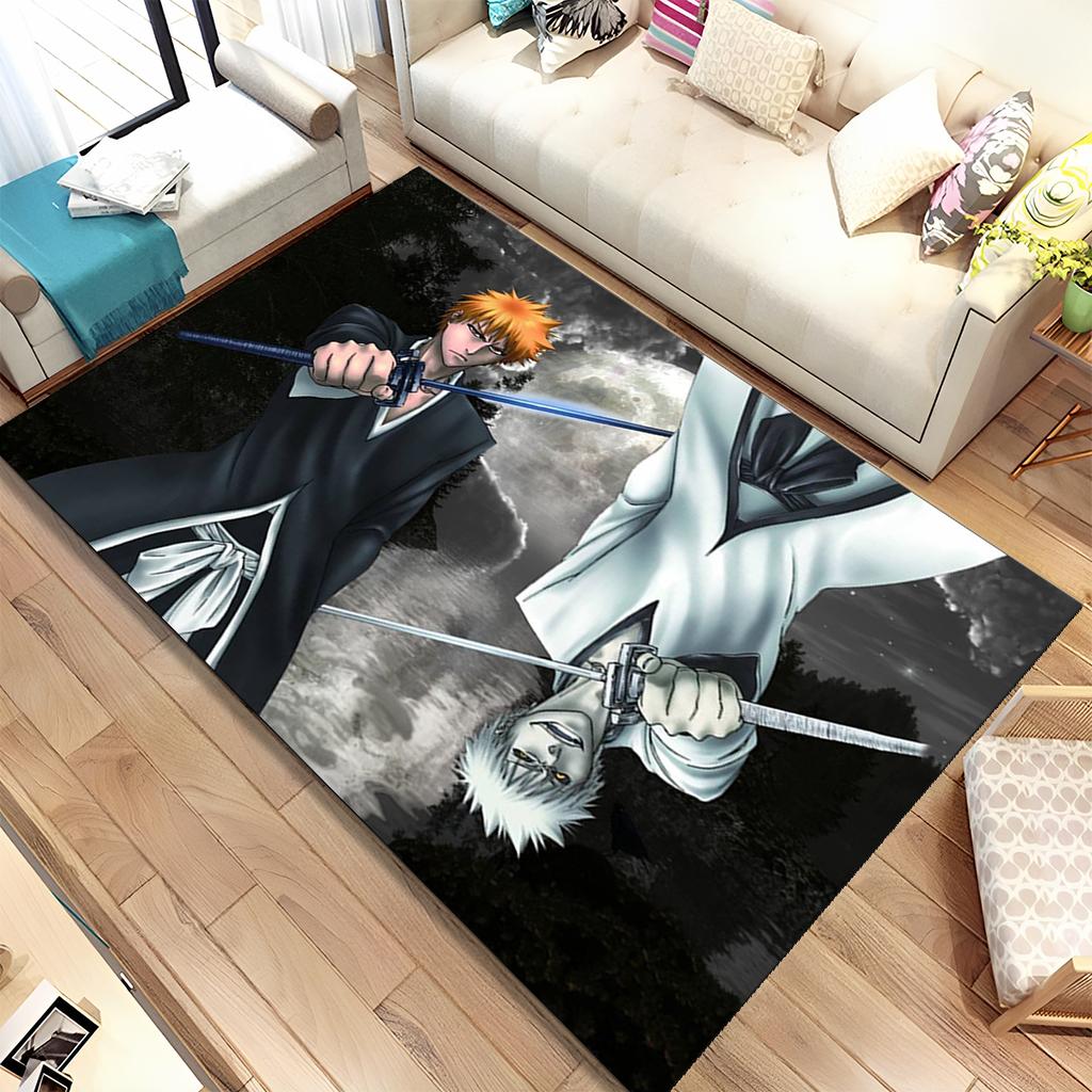 3D Anime Bleach Japan Cartoon Area Rug,Carpet Rug for Home Living Room Bedroom Sofa Doormat Decor,kids Non-slip Floor Mat Gift