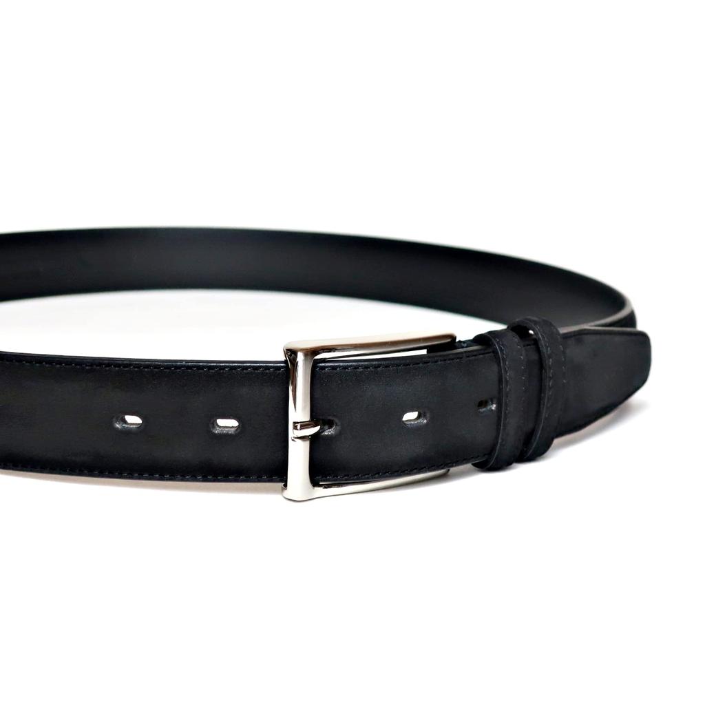 KIETH Business Schwarz Nubuk Made in Herren Gürtel, Leder, Japan, KE21228-19