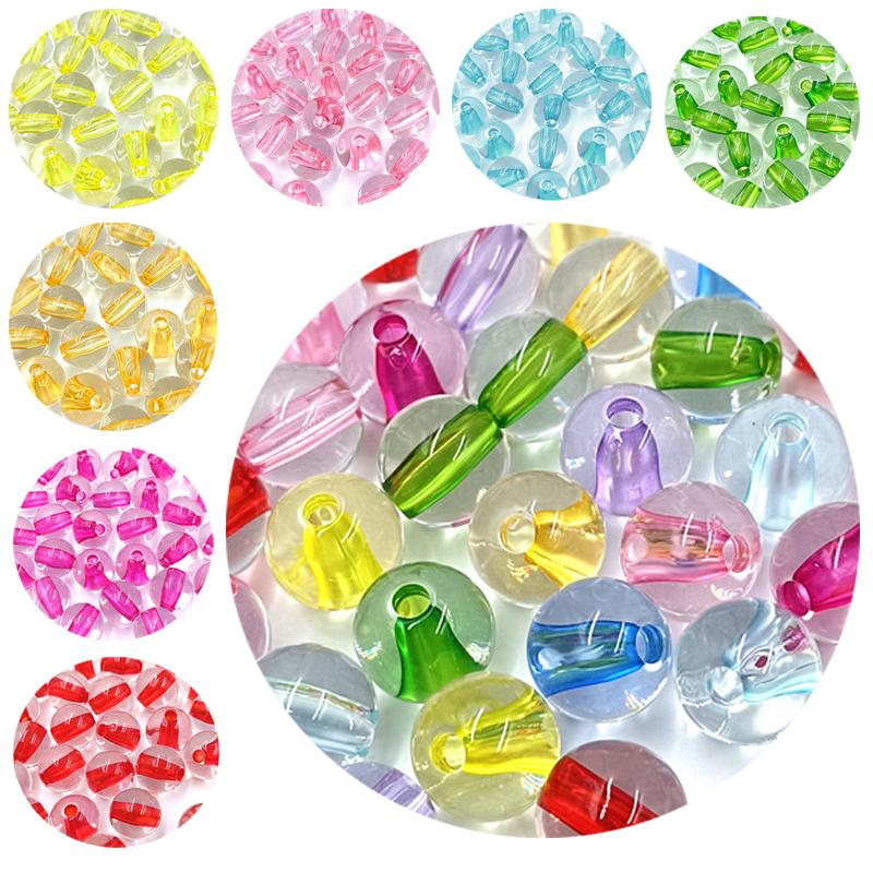 Vysoce kvalitní Příslušenství 14mm Náramek Náhrdelník Průhledné DIY Perlové Distanční Korálky Volné Korálky Pro Výrobu Šperků Akrylové Kulaté Korálky