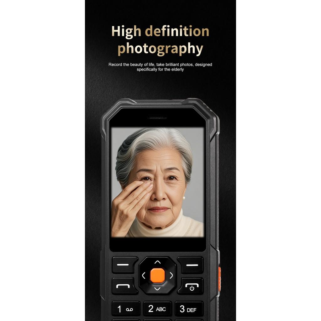Rugged Feature Phone,2.4 Inch Screen,Triple SIM 3 Standby,Large Capacity Battery,Loud Speaker Physical Keypad Mobile Phone for Outdoor & Daily Use