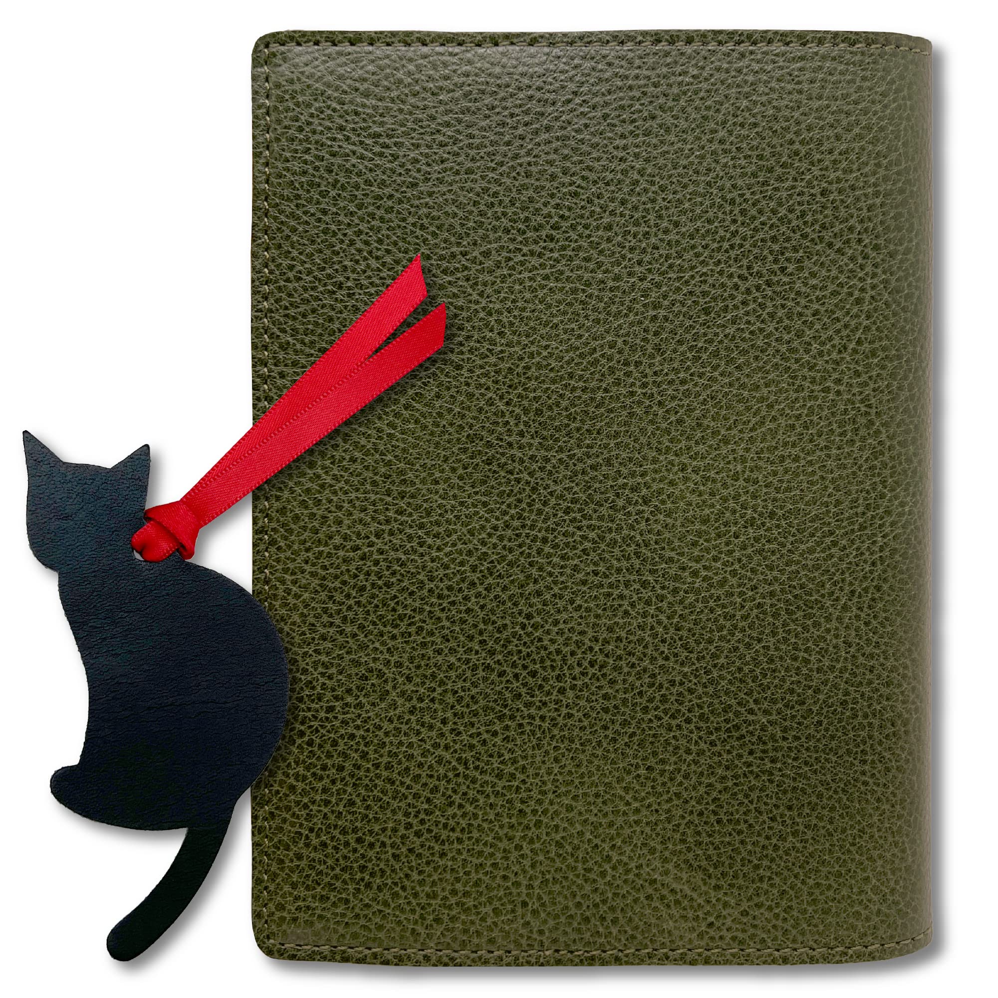 

СЕРЬЕЗНО ЭТИГО Обложка для книги с котом в мягкой обложке Натуральная Химедзи Подарок для мужчин и женщин Закладка, Зеленый, Размер, Кожа, Кожа, Мягкая обложка, зелёный