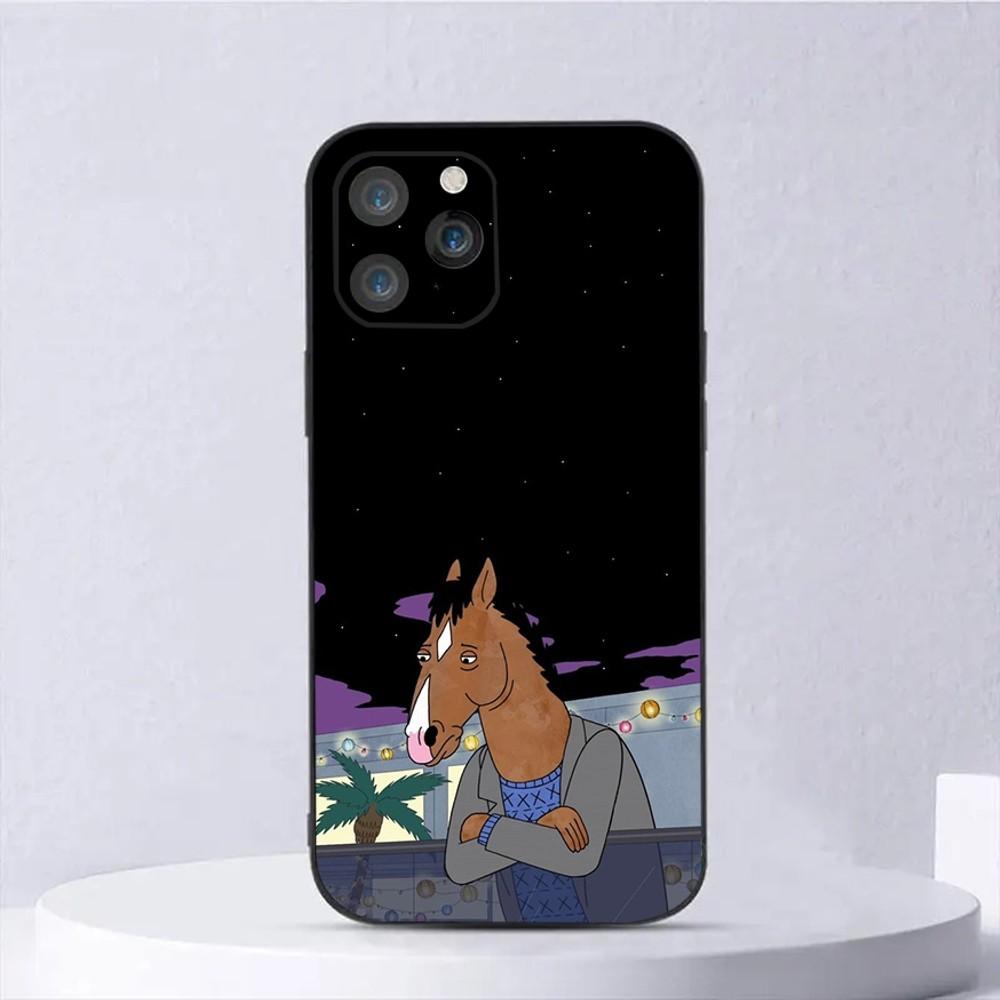 Funny B-Bojack H-Horseman Phone Case For iPhone 15,14,13,12,11,Plus,Pro Max,XS,X,XR,SE,Mini,8,7 Soft Silicone Black Cover iPhoneXR