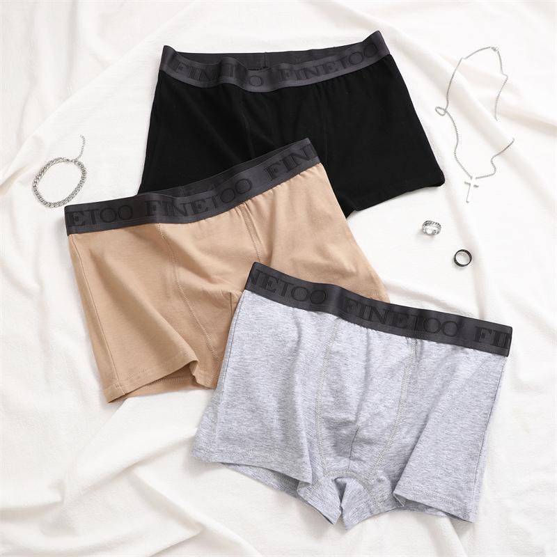 Man Cotton Boxers Breathable Underwear Mens Comfortable High Stretch BoxerShorts Letter Printed Panties Lingerie S-XXL