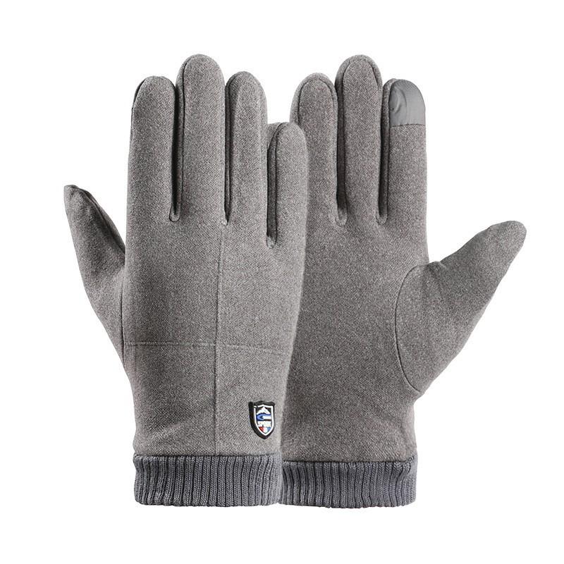 Warm Gloves for Women Rabbit Fleece Cute Bow Thickened Plush Windproof Riding Touch Screen Autumn and Winter Gloves